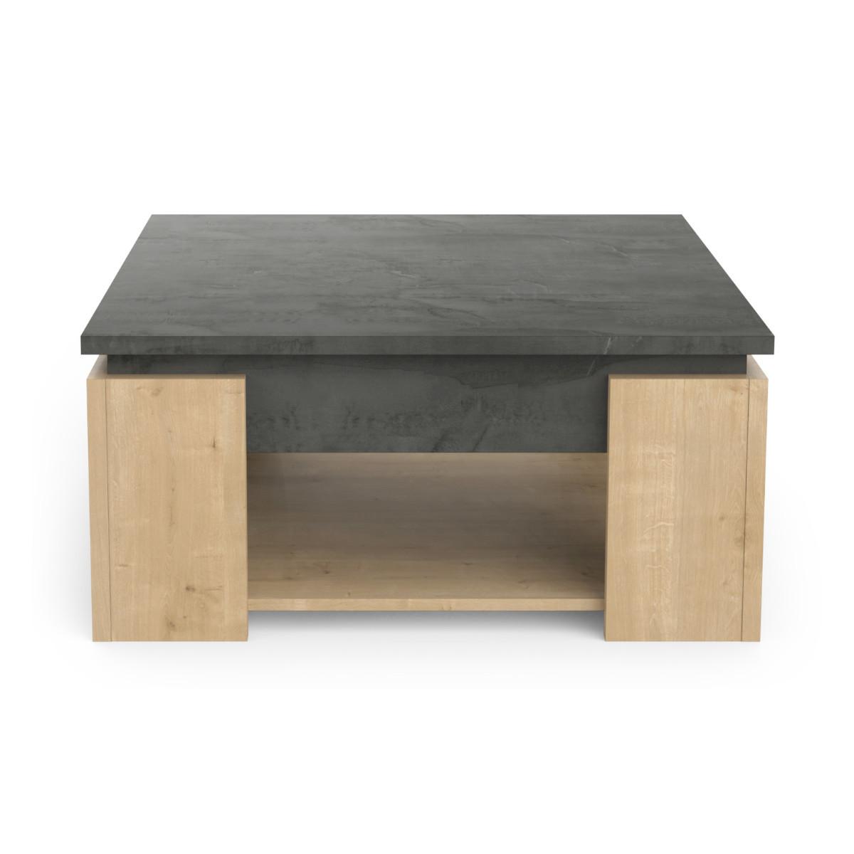 COUCHTISCH - austin 80/80/37,2 cm - Eschefarben, Holzwerkstoff (80.8/80/37.2cm) - Calicosy