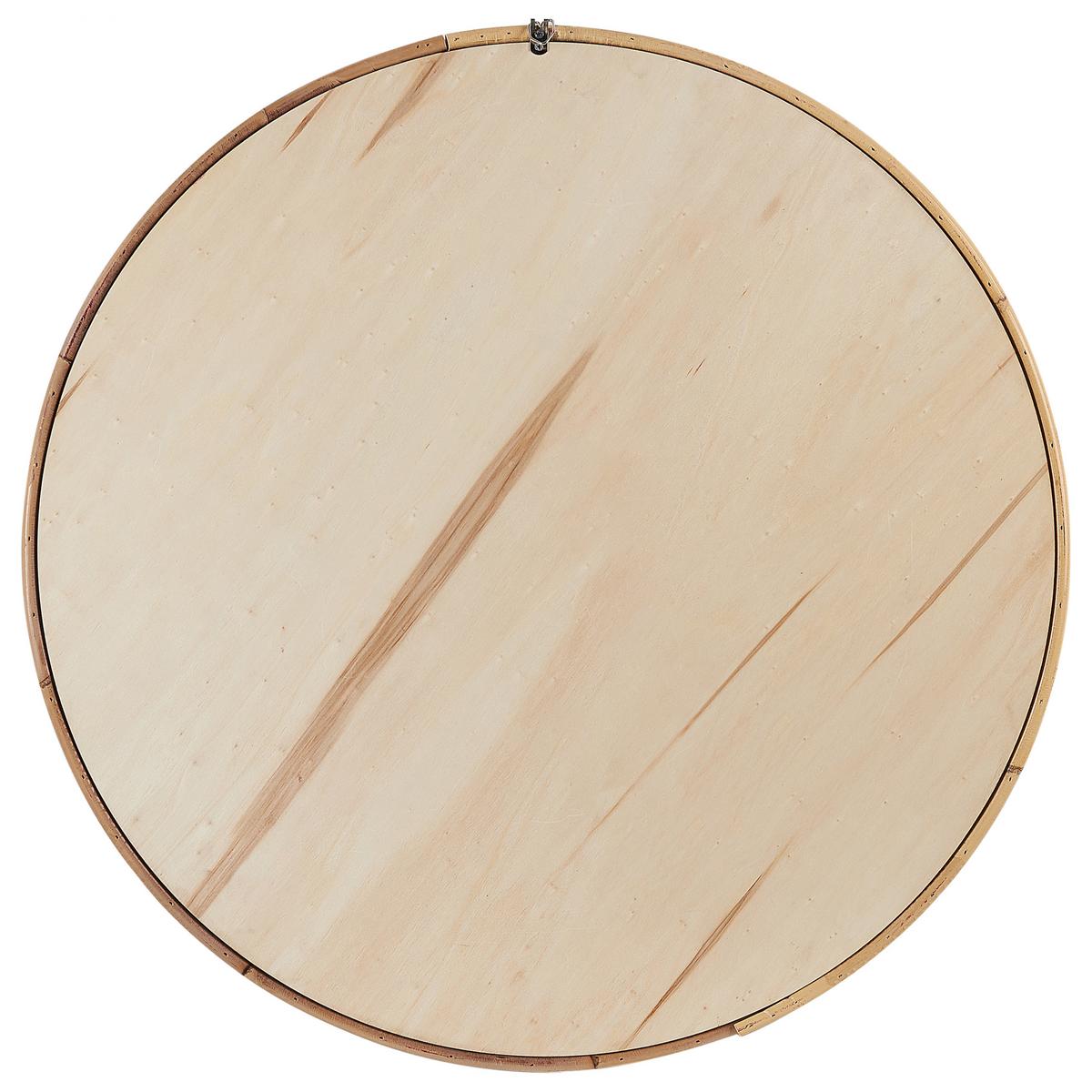 WANDSPIEGEL Rattan natürlich 60 cm Barung - Beige/Naturfarben, Naturmaterialien (60/60/4cm) - Beliani