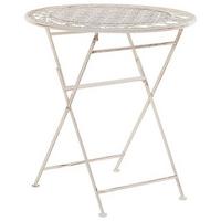 GARTENTISCH Metall Beige Trieste - Beige, Metall (70/70/76cm) - Beliani