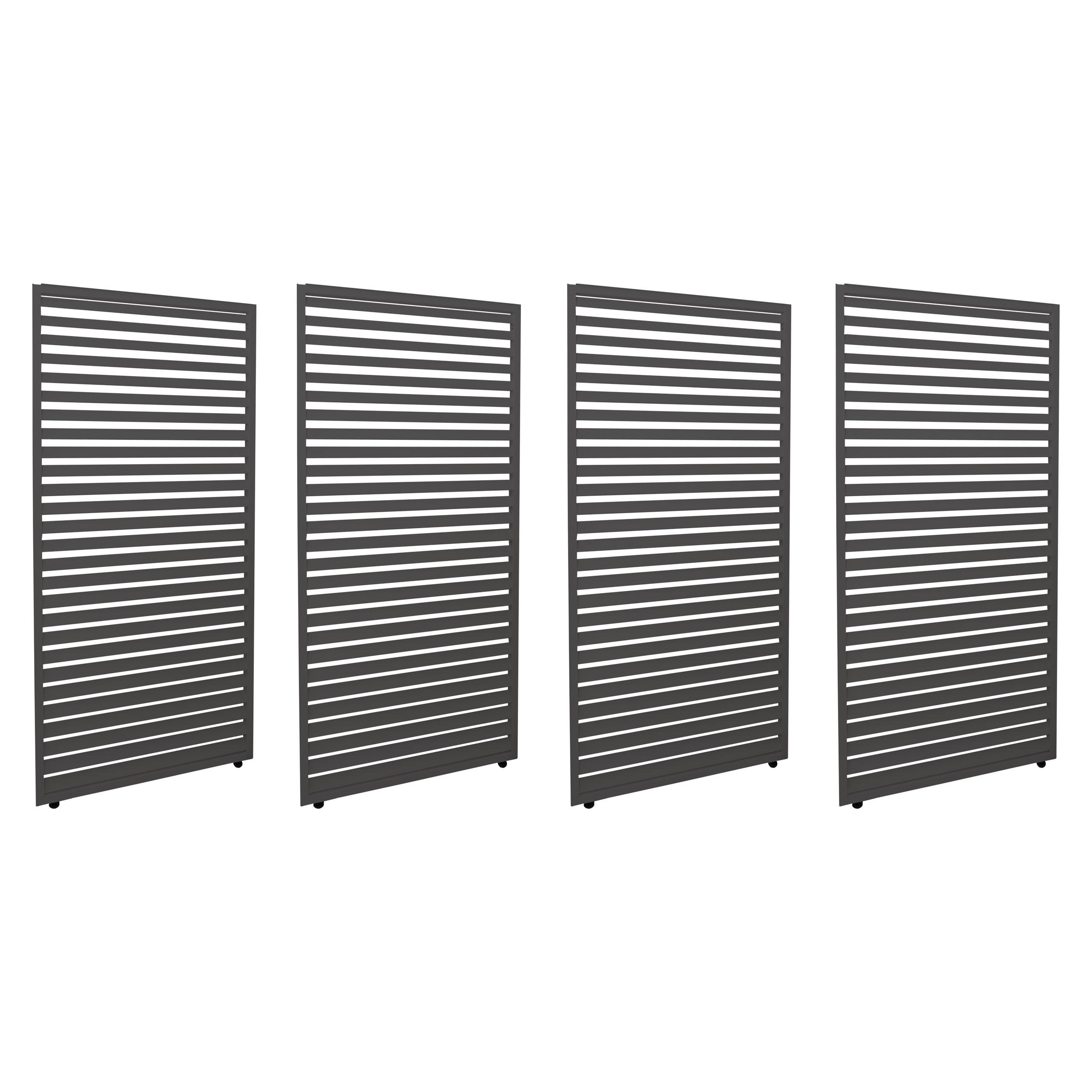 PANEELE FÜR PERGOLA Anthrazit 4er-Set-Set - Anthrazit, Metall (369/204/4cm) - MCW
