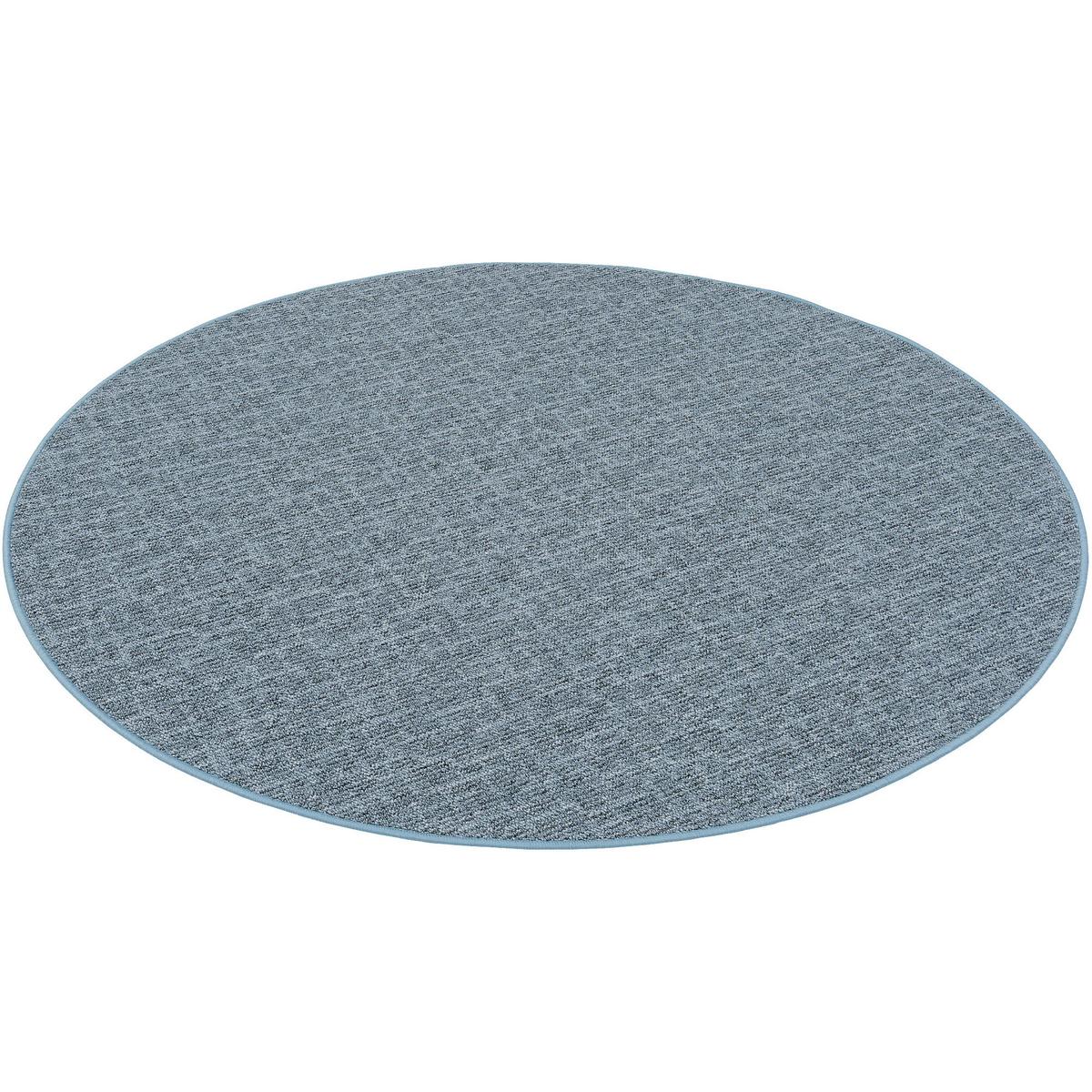 SCHLINGEN DESIGNER TEPPICH NIVA RUND - Blau, Textil (200/200cm) - Snapstyle