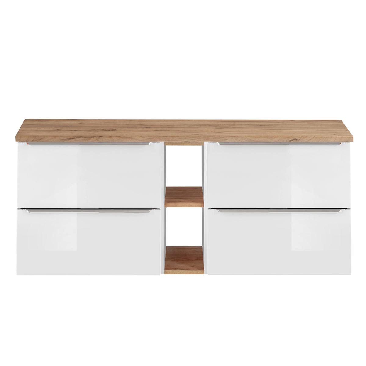 WASCHTISCHUNTERSCHRANK 140.4cm April Weiß - Weiß, Holzwerkstoff (140.4/59/46cm) - Petits-meubles