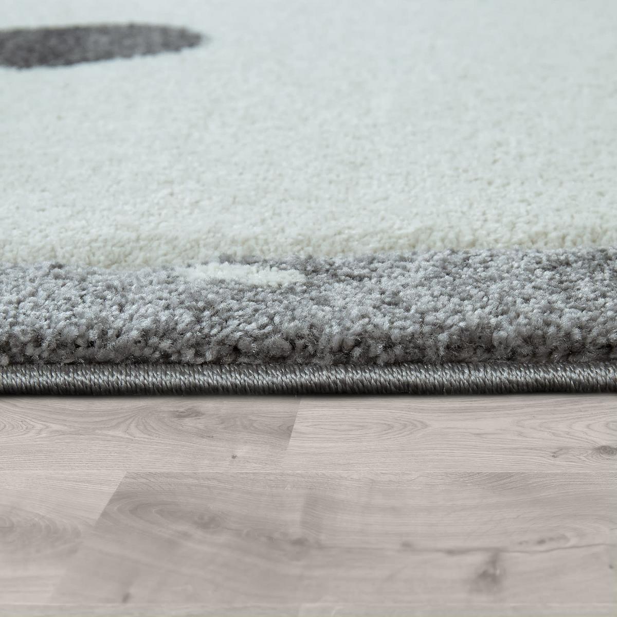 KINDERTEPPICH, mit Bärengesicht-Motiv, Grau, 80 x 150 cm - Grau, Textil (150/80cm) - KADIMA DESIGN