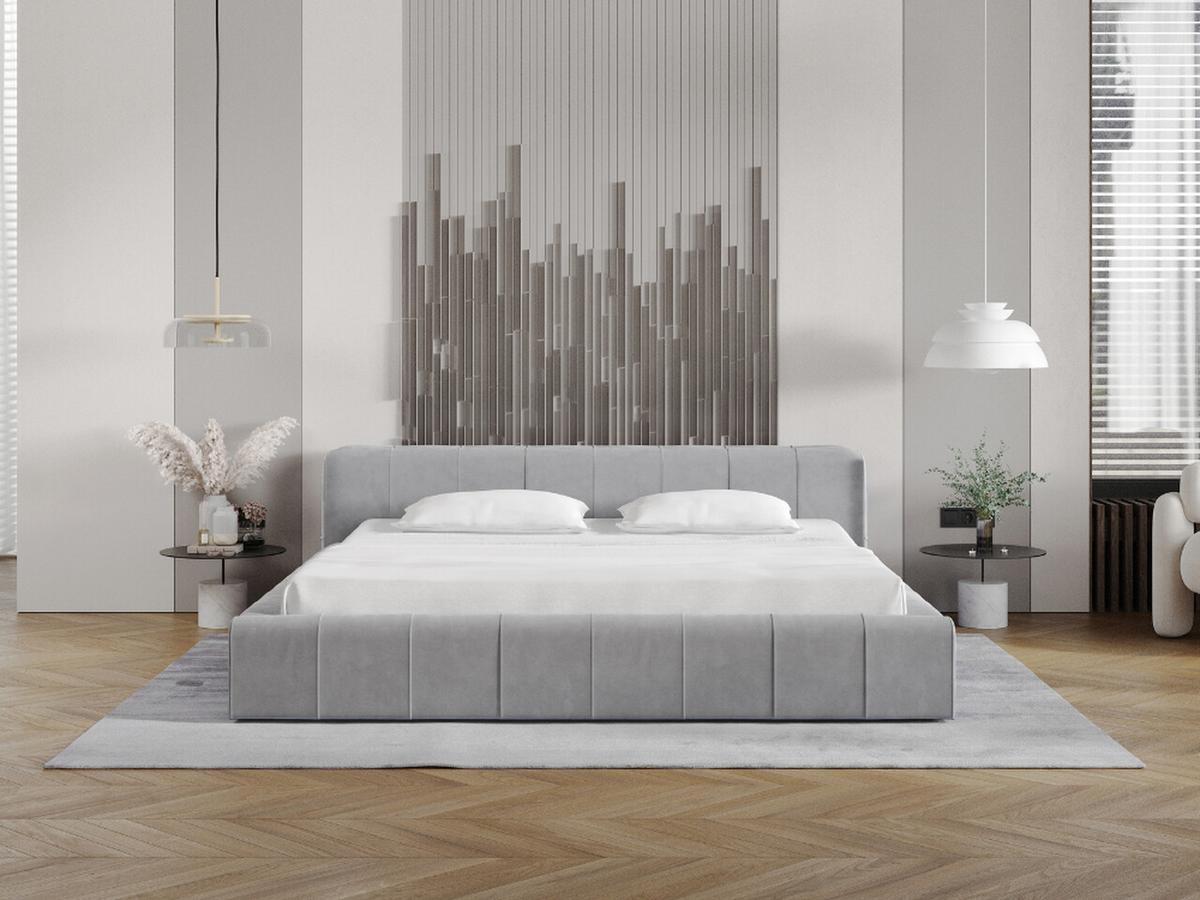 POLSTERBETT Lipari 140x200 Grau - Naturfarben/Grau, Holz/Textil (140/200cm) - Graingold