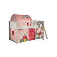 KINDERBETT Karyl 208x114x135 Massivholz Weiß Textilset Spring 2 - Hellrosa/Weiß, Holz (90/200cm) - 58aufmkessel