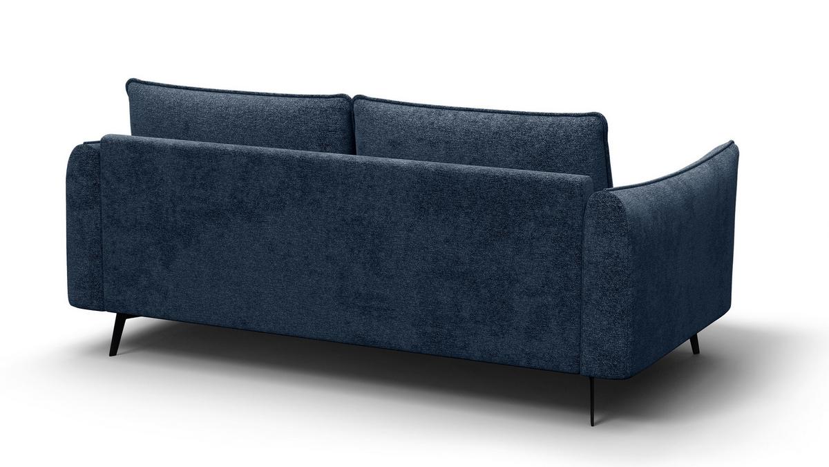SOFA AERA 2,5-Sitzer, dunkelblau - Schwarz/Dunkelblau, Holz/Textil (187/89/96cm) - Wozimo