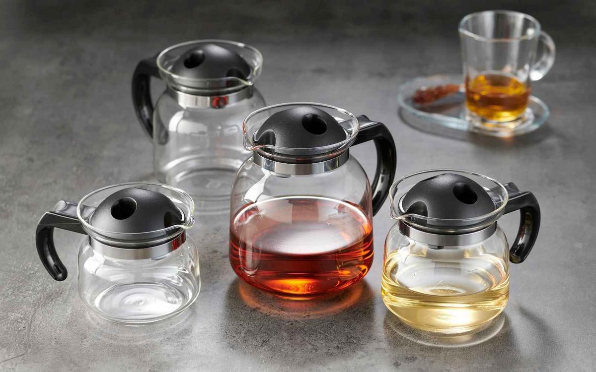 TEEKANNE MIT STÖVCHEN Ravenna transparent 800 ml 2er Set - Transparent, Glas/Metall (0.8L) - Ritzenhoff Breker