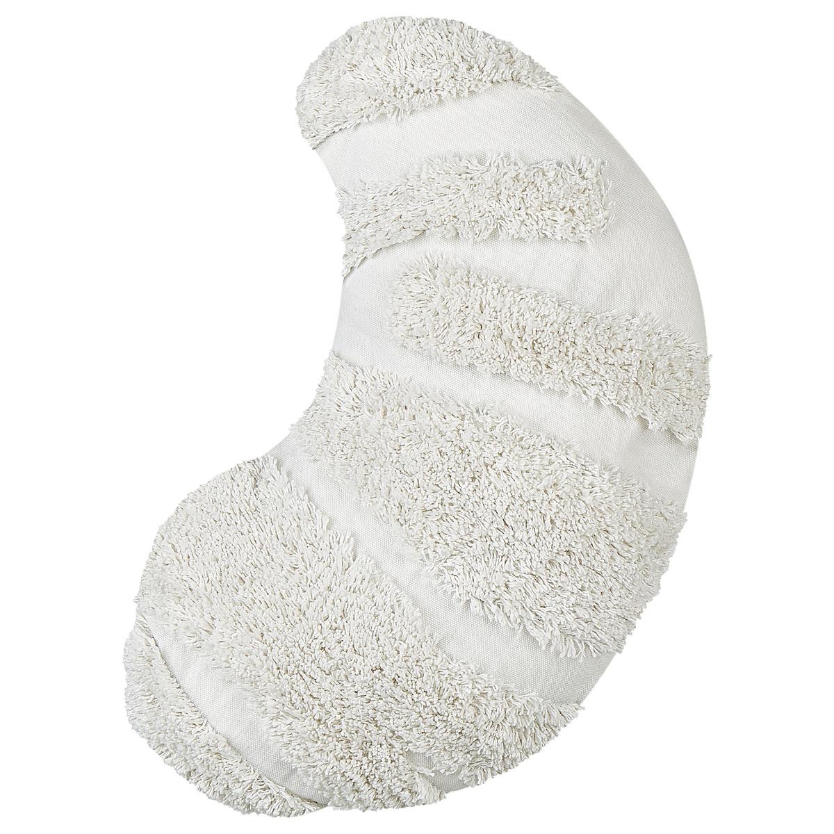 DEKOKISSEN 2er-Set Cremeweiß 40/25 cm Snowdrop - Weiß, Naturmaterialien (40/25cm) - Beliani