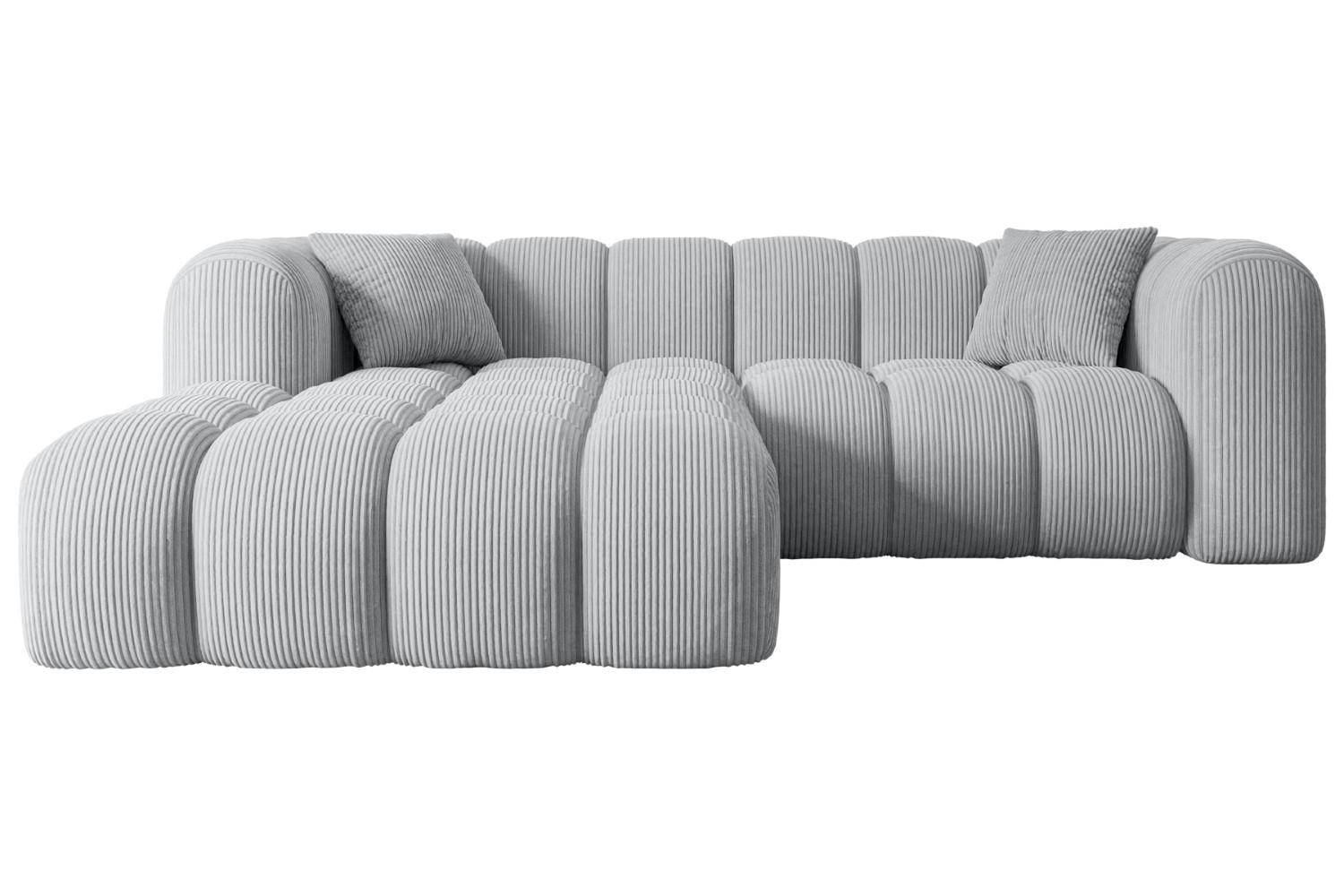 ECKSOFA Ottomane Links OLEA-L1 - 231x173x74 cm Grau - Schwarz/Grau, Holzwerkstoff/Kunststoff (190/242cm) - ALTDECOR