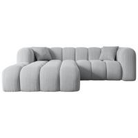 ECKSOFA Ottomane Links OLEA-L1 - 231x173x74 cm Grau - Schwarz/Grau, Holzwerkstoff/Kunststoff (190/242cm) - ALTDECOR