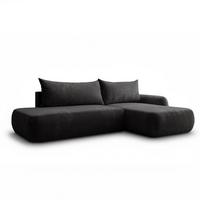 ECKSOFA GOYA mit Schlaffunktion und Bettkasten, Rechte, Perfect Harmony 99 - Anthrazit, Textil (302/184cm) - Lookway