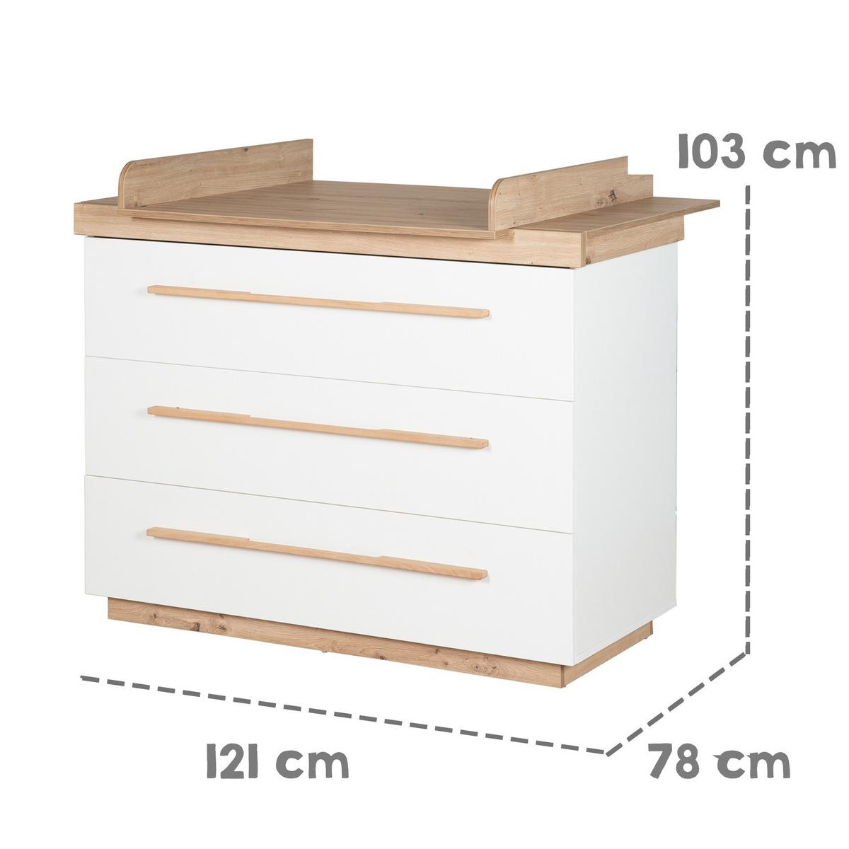 BABYZIMMER Lumo 2-teilig - Weiß, Holz (1/1/1cm) - Roba