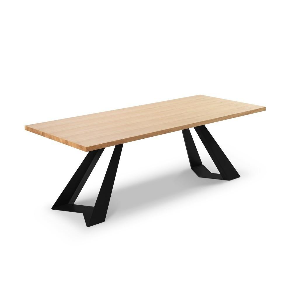 ESSTISCH CHICAGO 220 x 100 x 76 cm - Eichefarben/Schwarz, Holz (220/100/76cm) - MASSENO