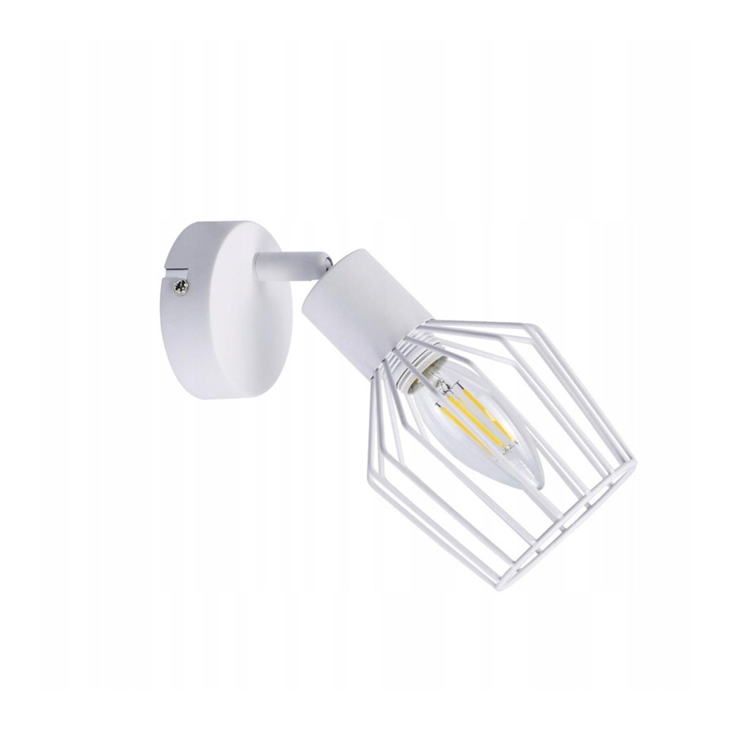 DECKENSTRAHLER Franziska 1-flammig 8/10/10 cm - Weiß, Metall (8/10/10cm) - Nettlife