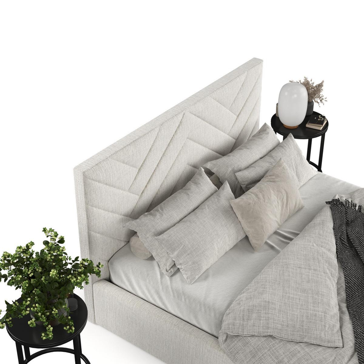 POLSTERBETT Arco 140/200 cm Beige im Inari Stoff - Beige/Schwarz, Holz/Holzwerkstoff (140/200cm) - AltaBeds