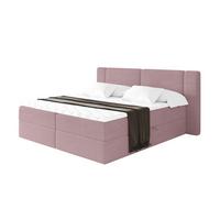 BOXBETT mit Matratze H4 - EVON - 180x200 cm Rosa - Rosa, Holzwerkstoff (180/200cm) - ALTDECOR