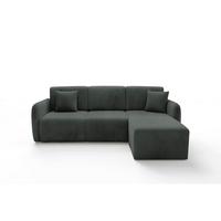 ECKSOFA Dora 3 Sitzplätze Dunkelgrau - Grau, Holz (245/185cm) - Petits-meubles