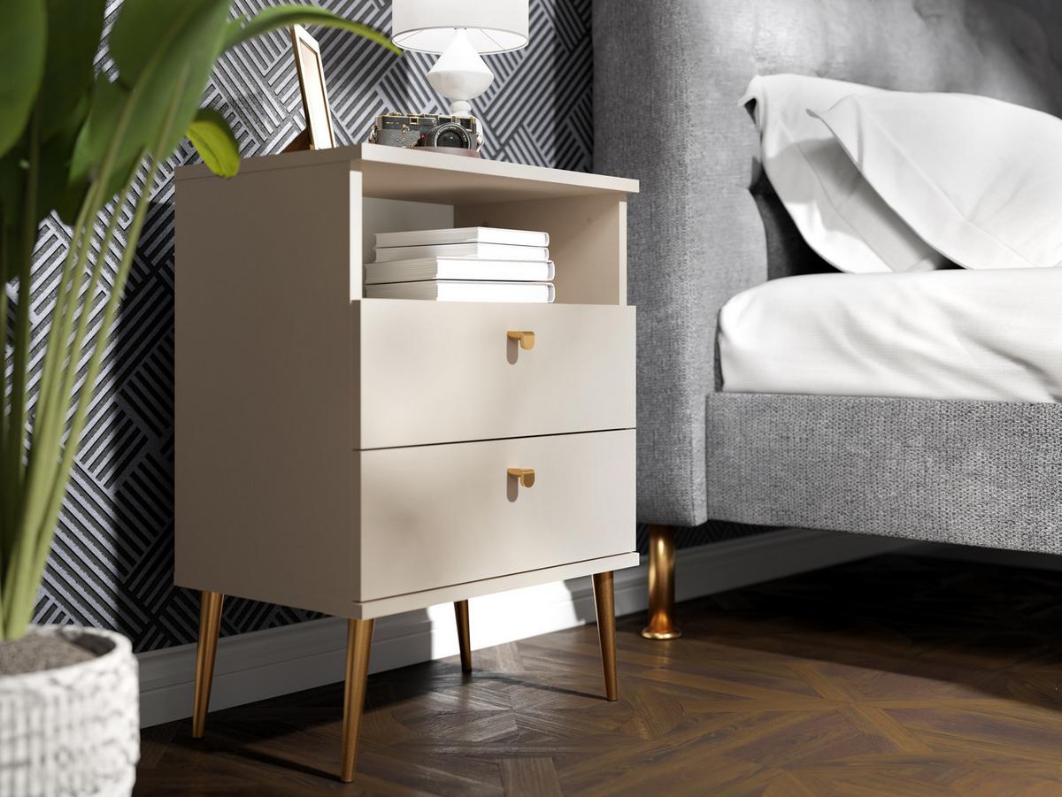NACHTTISCH Beige 50/69,5/33,9 - Beige, Holzwerkstoff (50/70/34cm) - RAUMHIRSCH FURNITURE