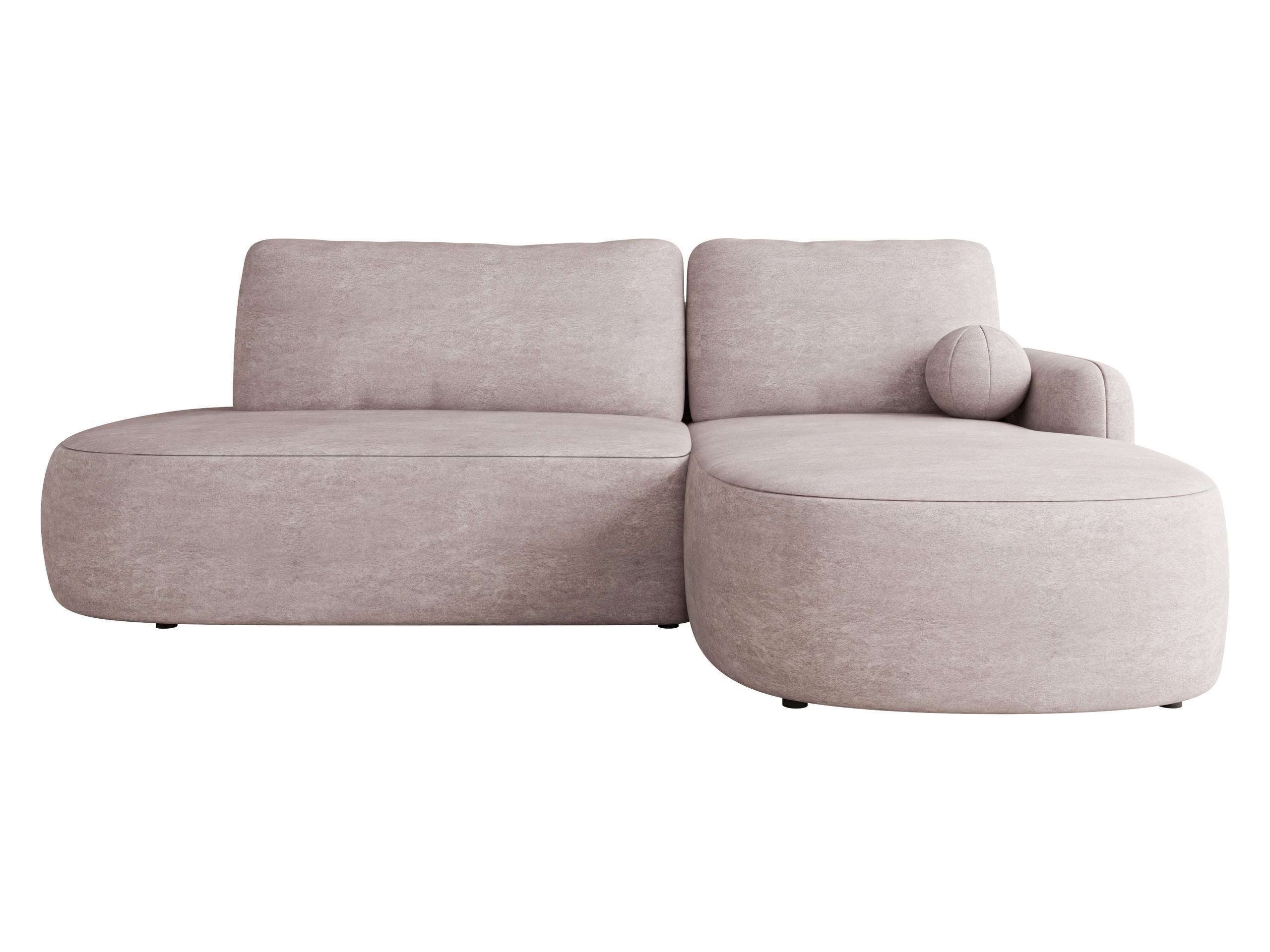 ECKSOFA Loridu O Premium, Seite: Rechts - Hellrosa/Schwarz, Holz/Kunststoff (174/274cm) - MIRJAN24
