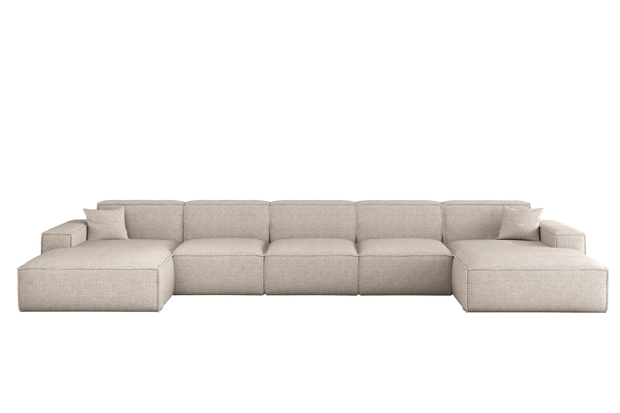 WOHNLANDSCHAFT Celes Premium Xl Artico - Creme, Holzwerkstoff/Textil (462/73/165cm) - Fun Möbel