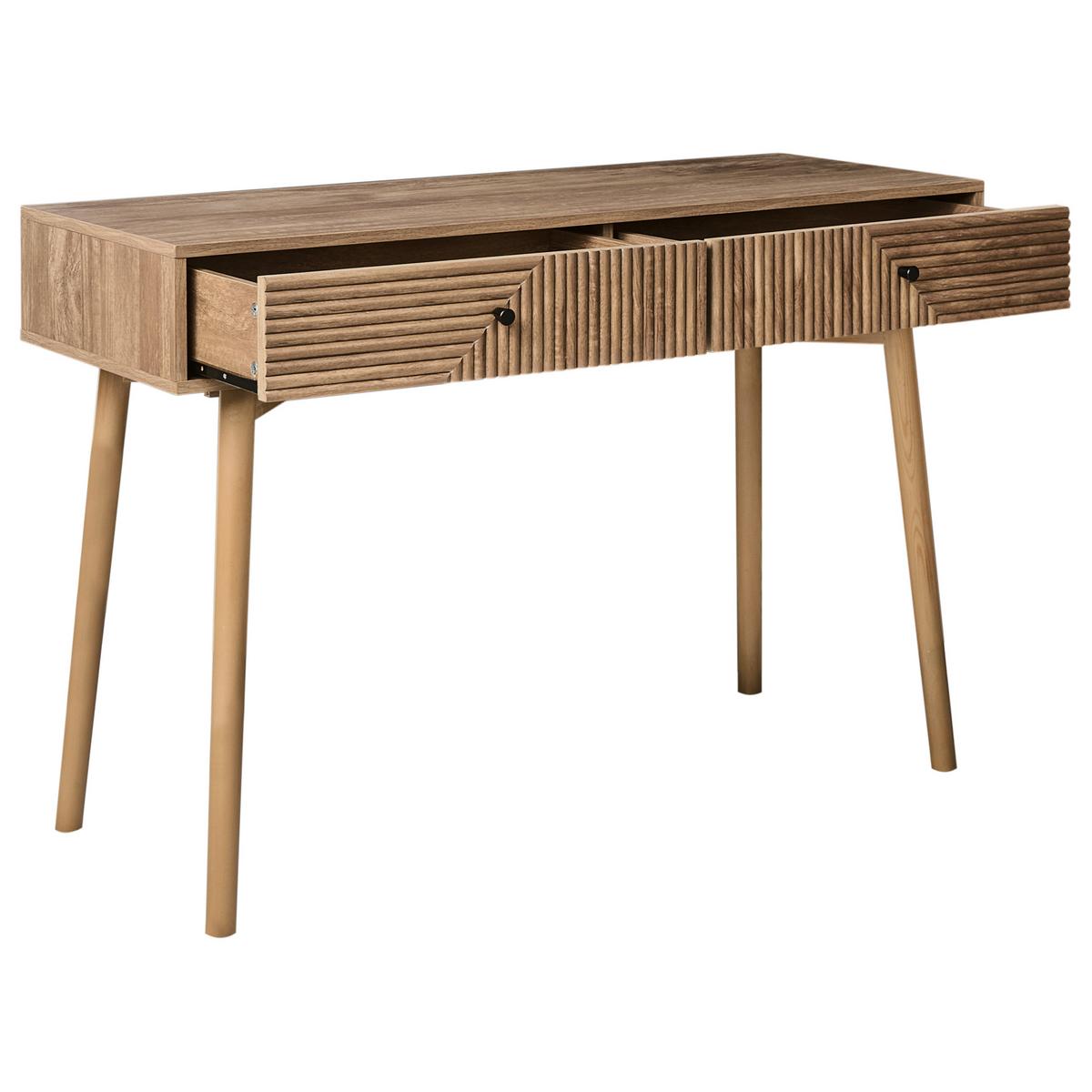 KONSOLENTISCH Hellbraun Ronge - Hellbraun, Holzwerkstoff (120/80/45cm) - Beliani