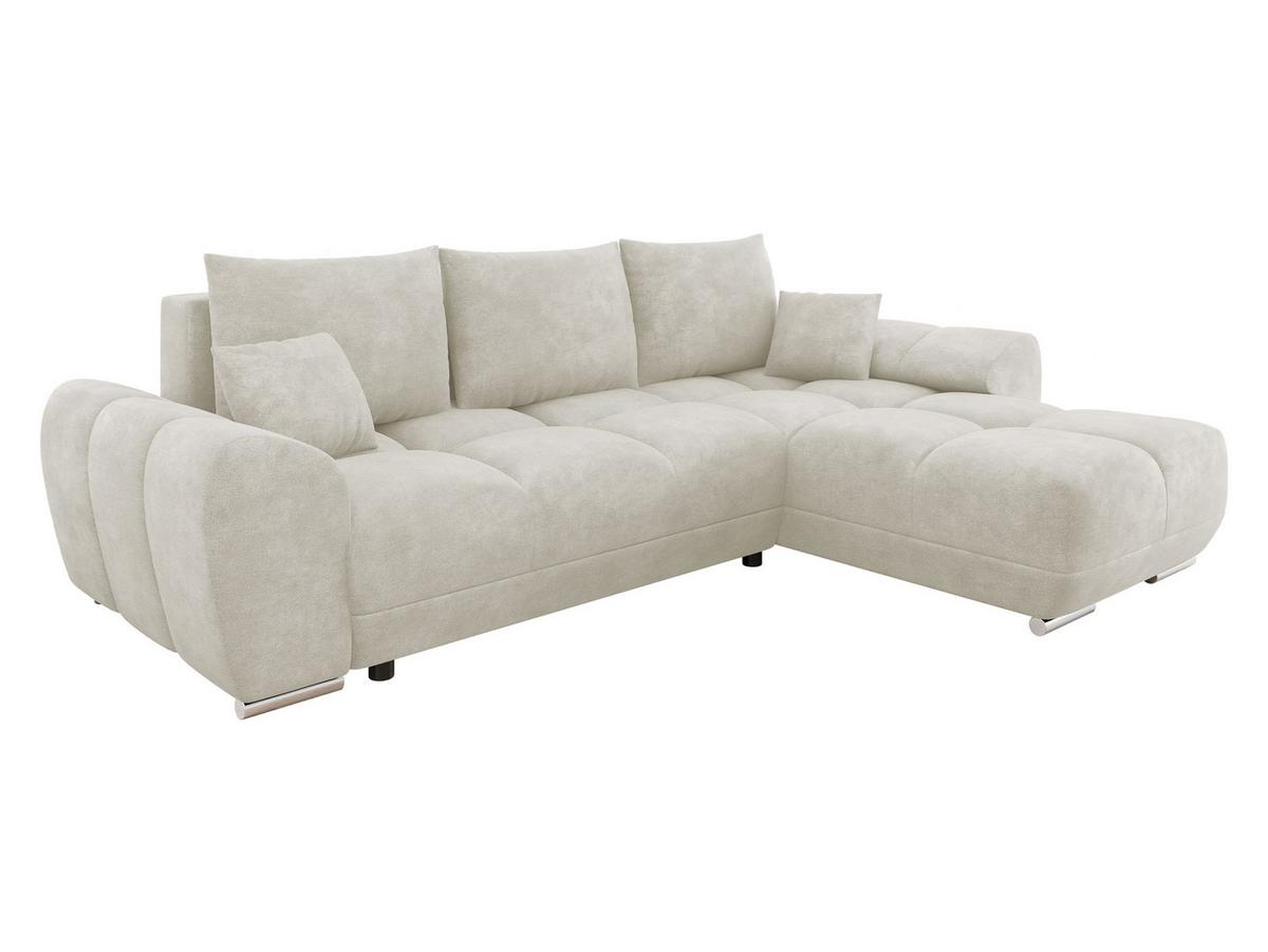 ECKSOFA Logo - Sandfarben/Silberfarben, Holz/Kunststoff (291/183cm) - MIRJAN24