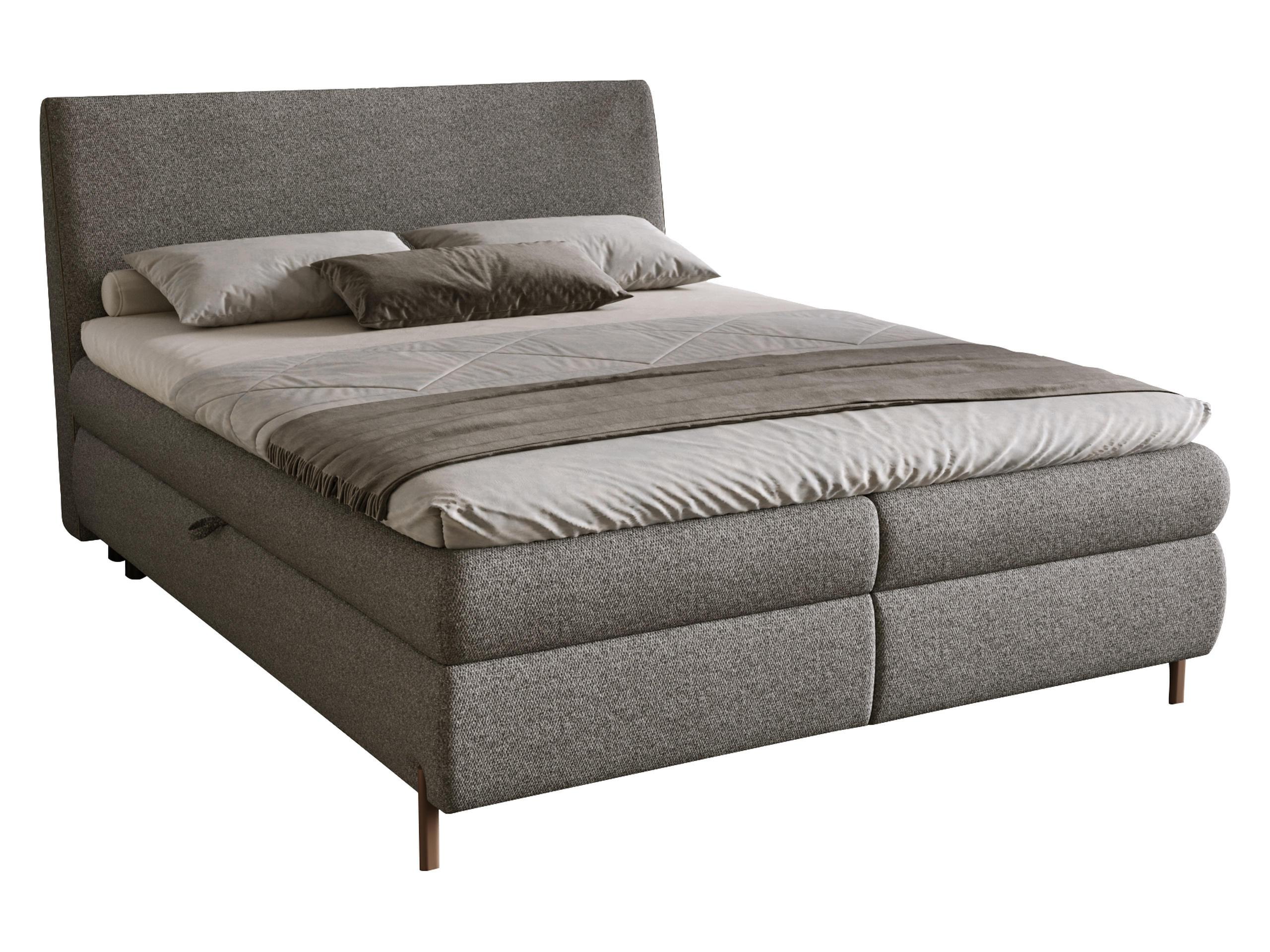 BOXBETT Evia - H3 - Braun/Grau, Holzwerkstoff/Textil (160/200cm) - MIRJAN24