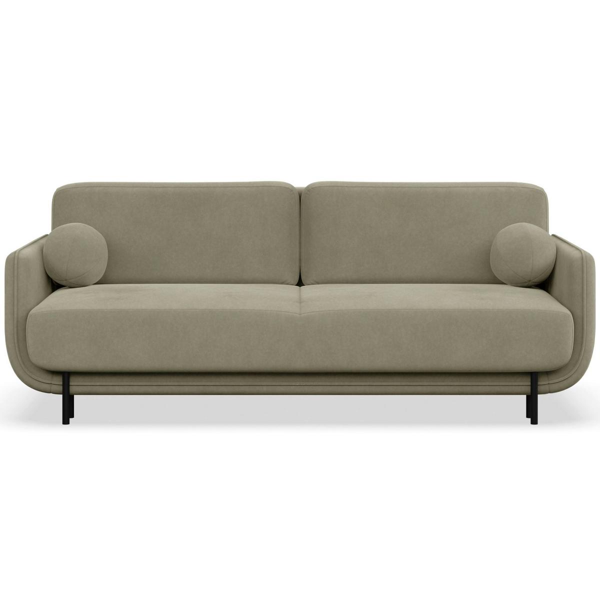 SCHLAFSOFA Ovals Hellblau - Schwarz/Hellblau, Textil/Metall (236/95/96cm) - Selsey