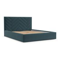 POLSTERBETT Arco 140/200 cm Türkis im Inari Stoff - Türkis/Schwarz, Holz/Holzwerkstoff (140/200cm) - AltaBeds