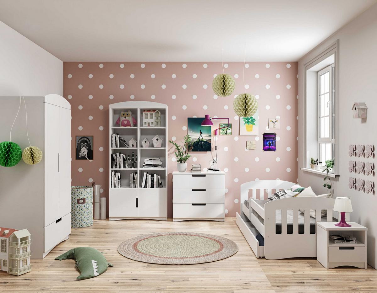 KINDER-NACHTTISCH Classic Weiß 30/40/39 - Weiß, Holzwerkstoff (30/40/39cm) - RAUMHIRSCH FURNITURE