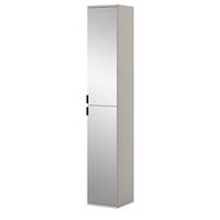 STAURAUMSCHRANK in Kaschmir 30 x 193 cm, Flurschrank mit Spiegel - Kaschmir/Schwarz, Glas/Holzwerkstoff (30/193/34cm) - Inn.Furn