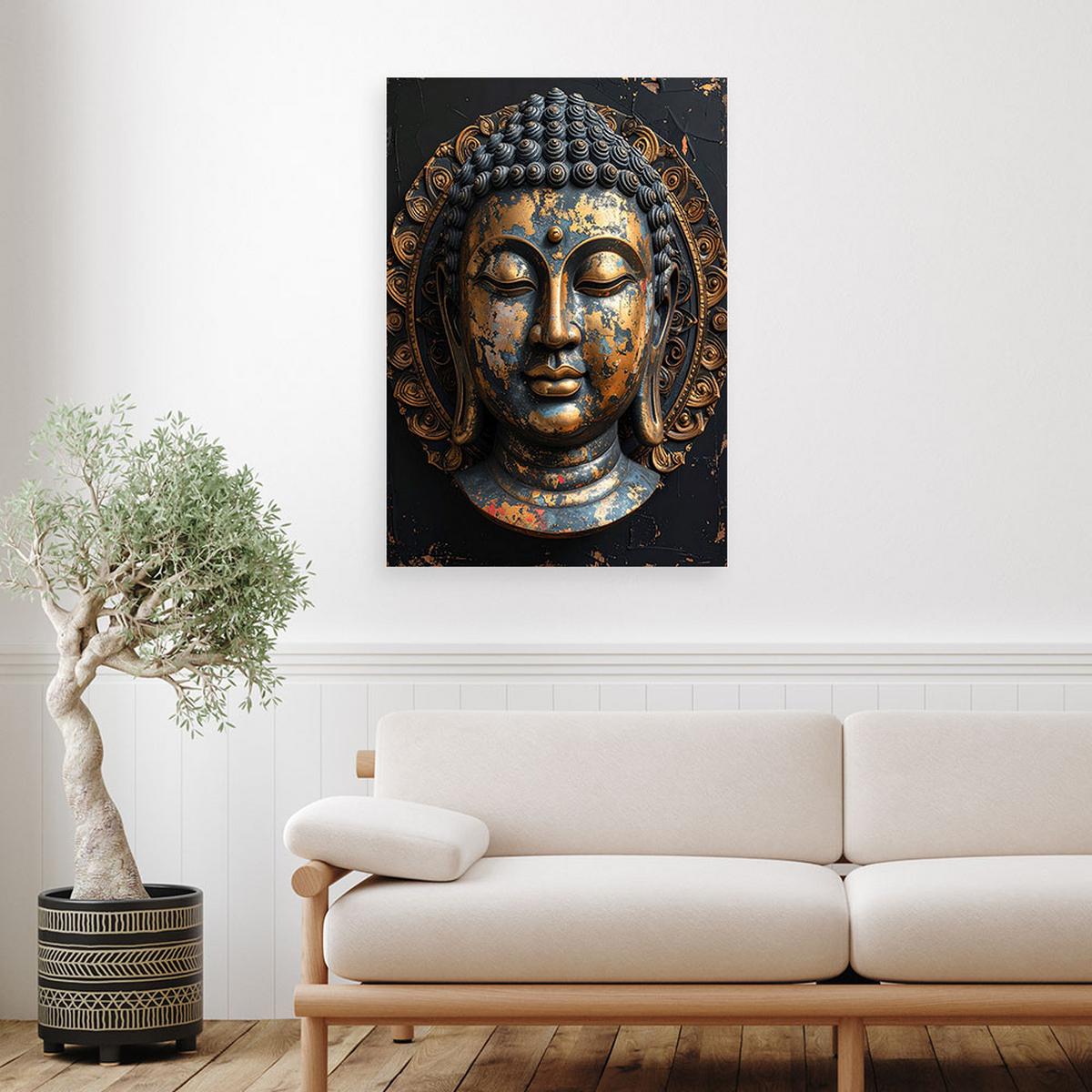 LEINWANDBILD Zen und Orientalisch 70x100cm - Goldfarben, Textil (70/100cm) - Feeby