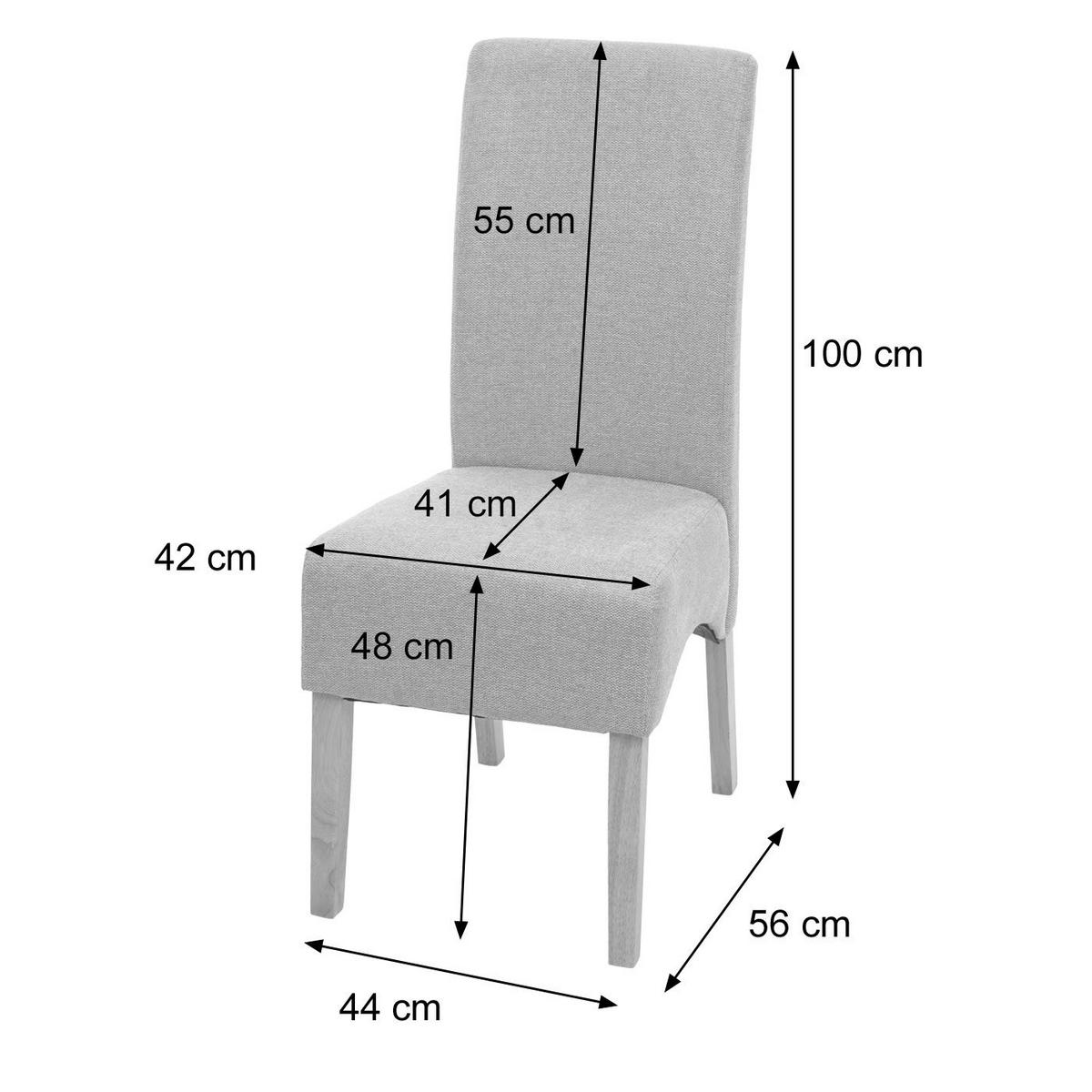 ESSZIMMERSTUHL Hellgrau - Hellgrau, Textil (44/100/56cm) - MCW