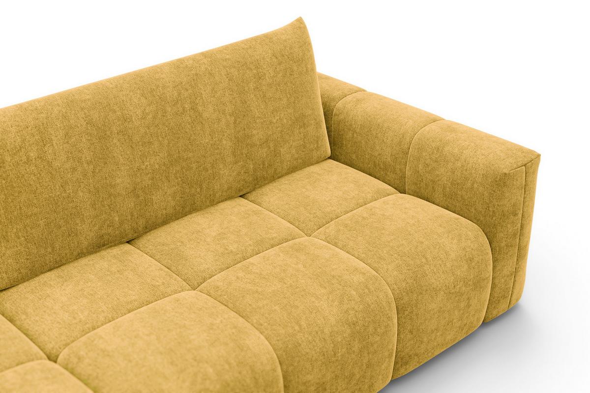 ECKSOFA VERONA 4-Sitzer links, Gelb - Gelb/Schwarz, Holz/Textil (266/173cm) - Courtois Laville