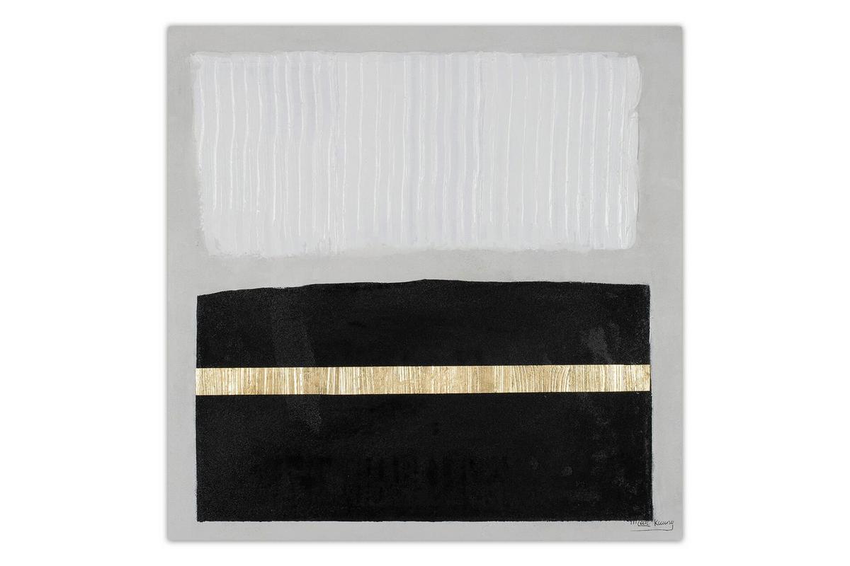 ACRYLBILD HANDGEMALT 80/80 cm - Schwarz, Holz/Textil (80/80cm) - KUNSTLOFT