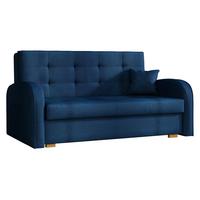 SCHLAFSOFA Viva Gold III - Dunkelblau/Braun, Holz/Textil (153/85/98cm) - MIRJAN24