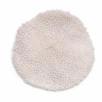 SITZAUFLAGE Lammfell Patchwork natur vernäht weich 37x37 cm Beige Rund - Beige, Fell (37/37cm) - Provellus