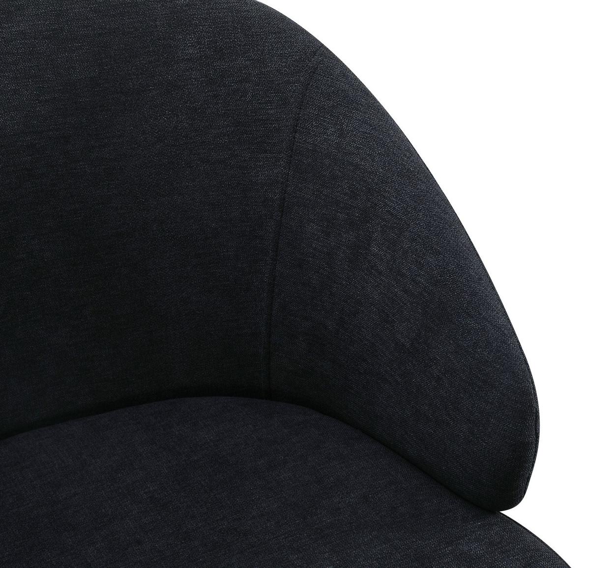 POLSTERSTUHL Atiblle Graphitgrau - Schwarz, Textil/Metall (52/79.5/58.5cm) - Selsey
