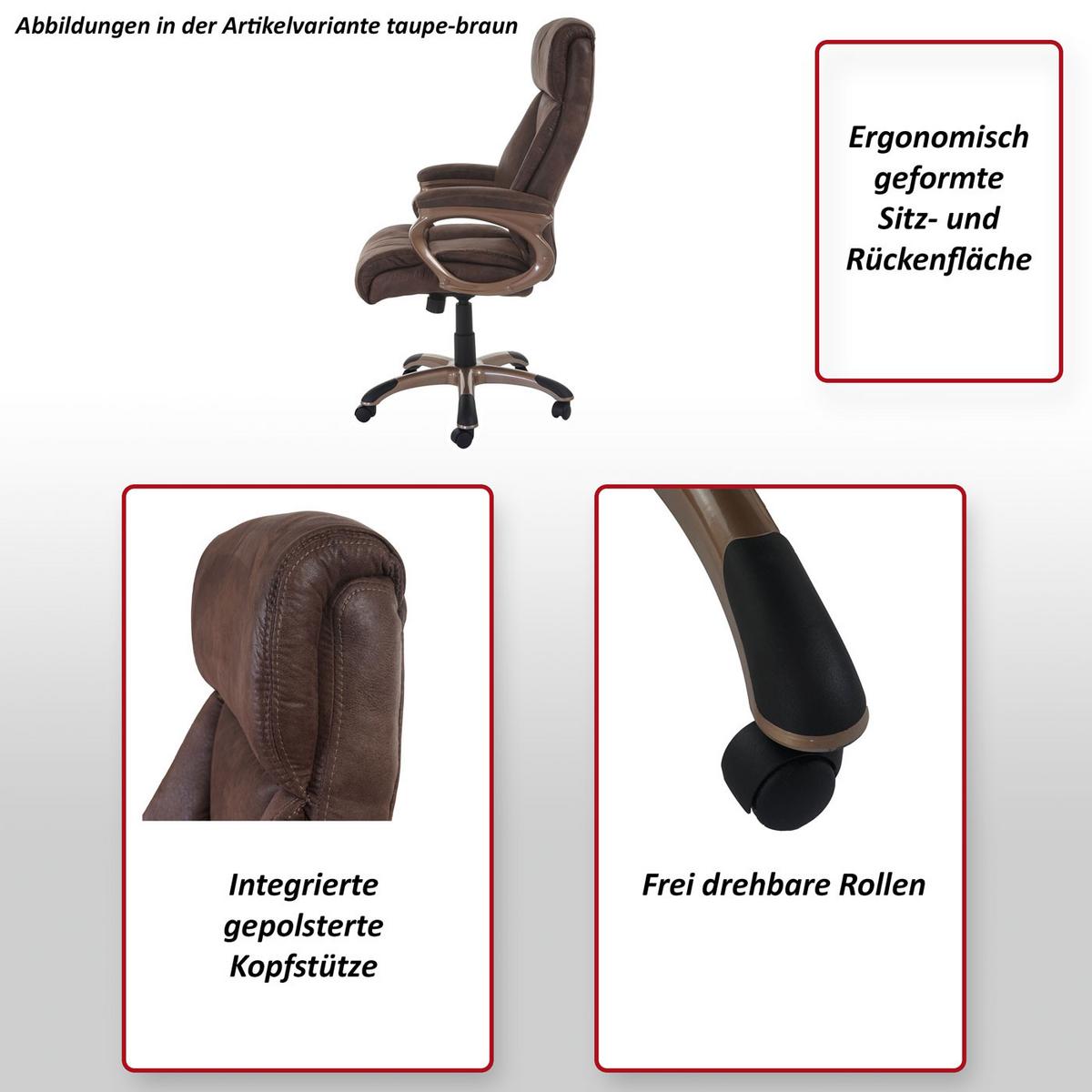 BÜROSTUHL Grau - Taupe/Grau, Textil (68/120/74cm) - MCW