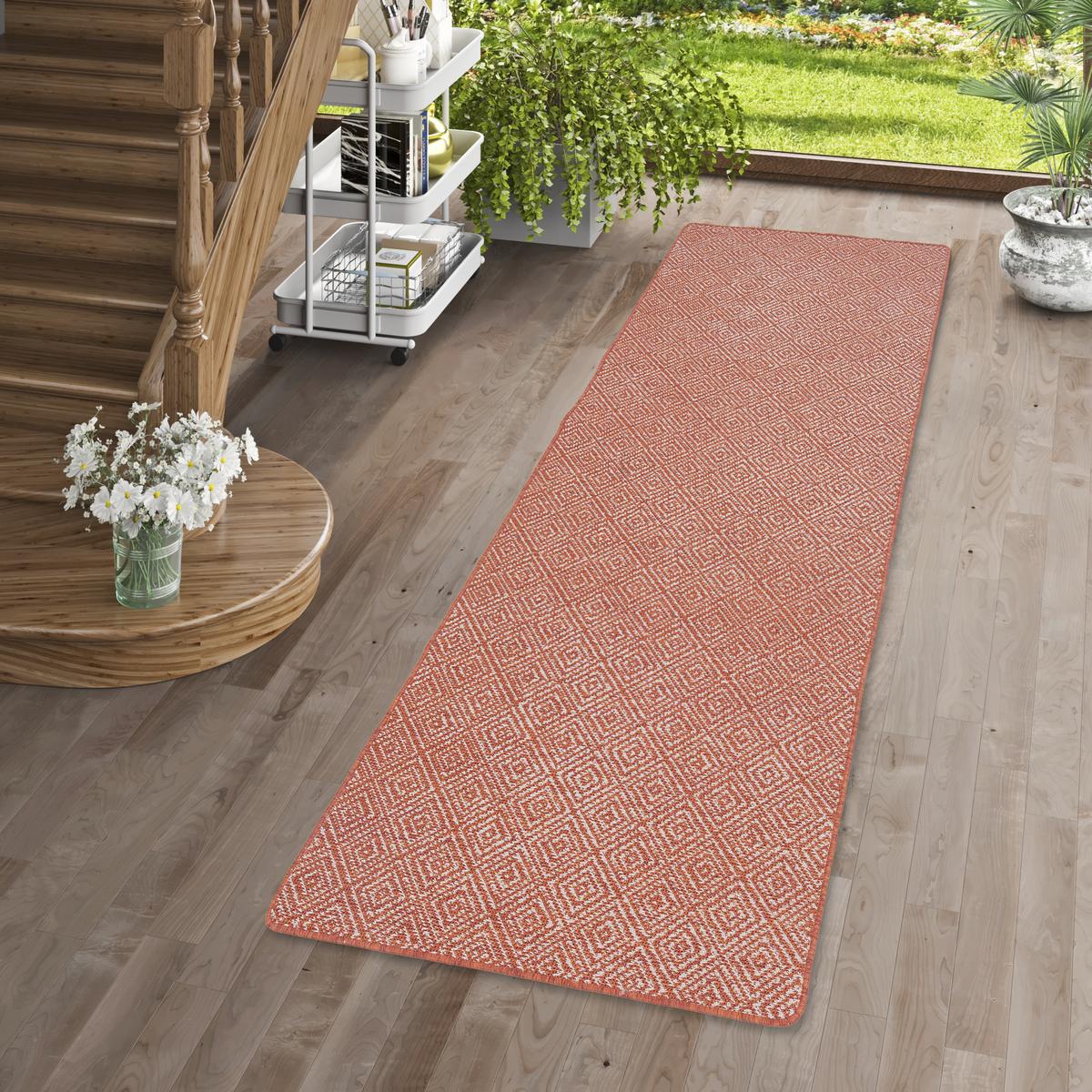 IN- UND OUTDOOR TEPPICH LÄUFER BEIDSEITIG NEWPORT - Terracotta, Textil (100/400cm) - Snapstyle