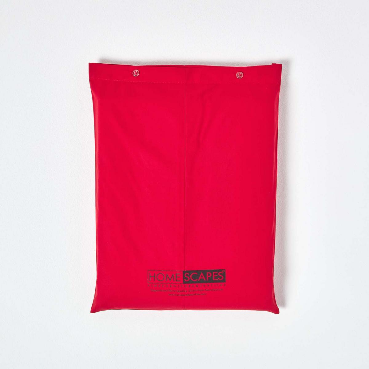 BETTLAKEN ohne Gummizug, Ägyptische Baumwolle, Fadendichte 200 - Rot, Textil (180/290cm) - Homescapes