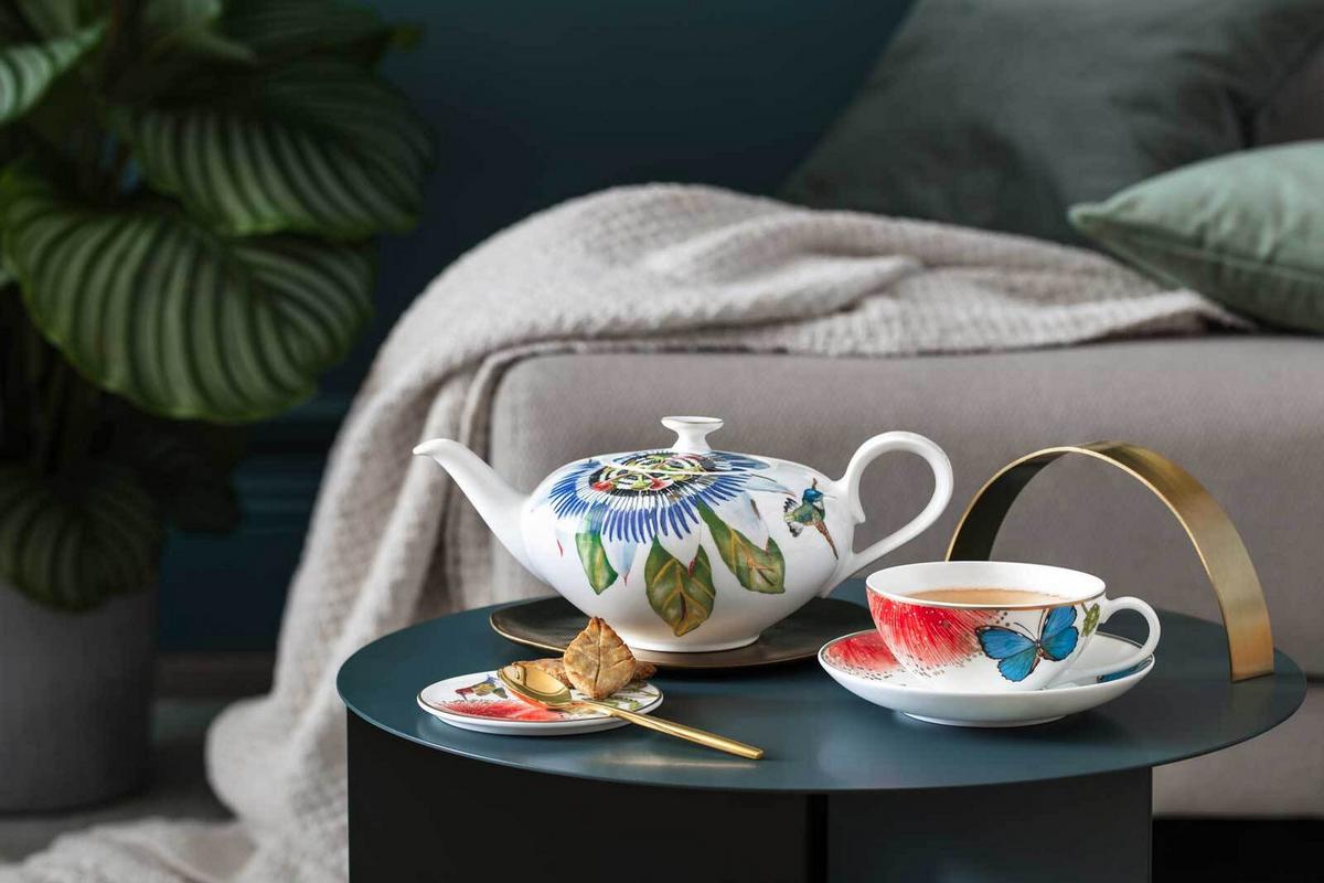 TEETASSEN MIT UNTERTASSEN Amazonia bunt 140 ml 6er Set - Multicolor, Keramik (0.14L) - Villeroy & Boch