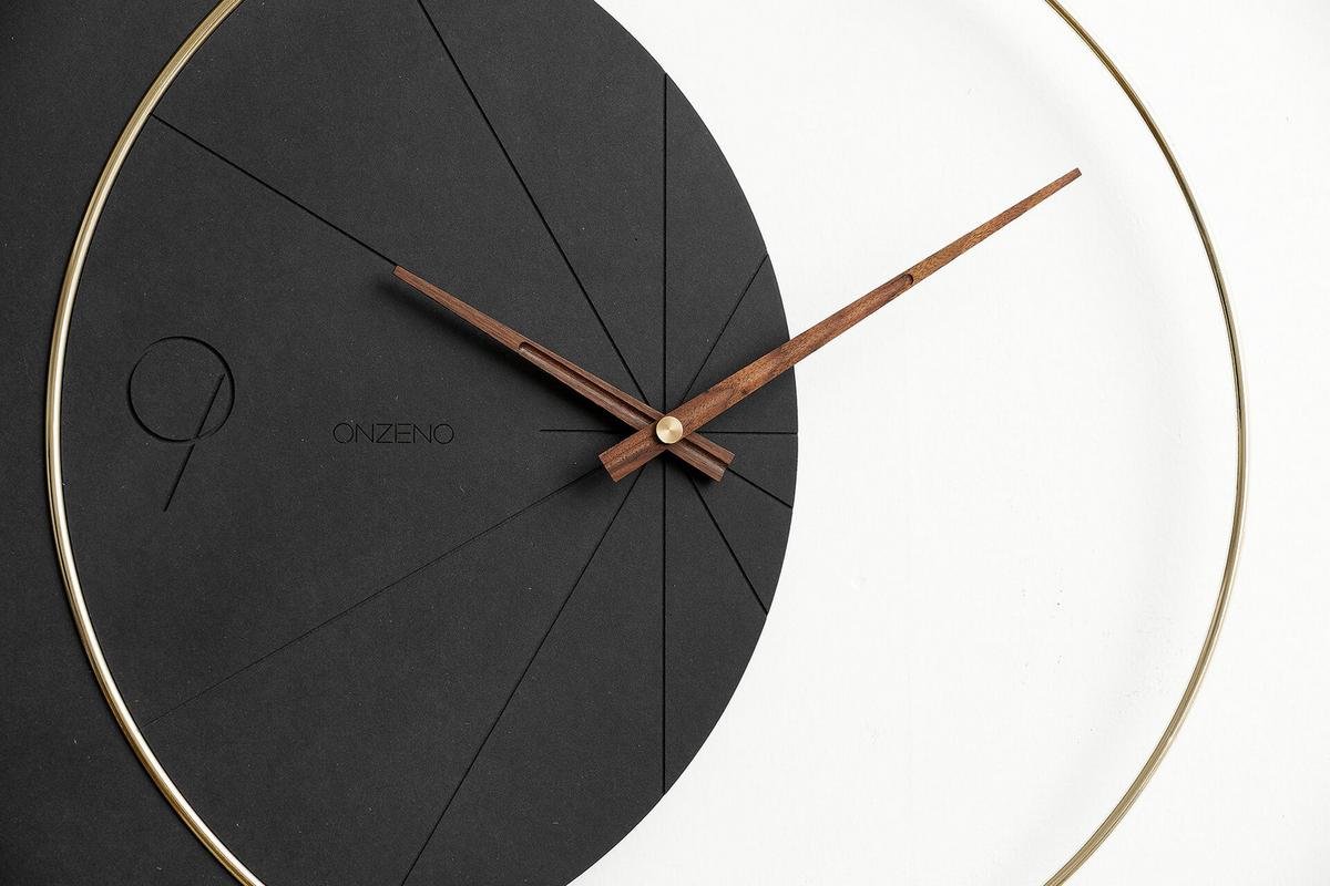 WANDUHR Design 58/40,4 cm - Schwarz, Holzwerkstoff/Metall (1.66/40.4/1cm) - ONZENO