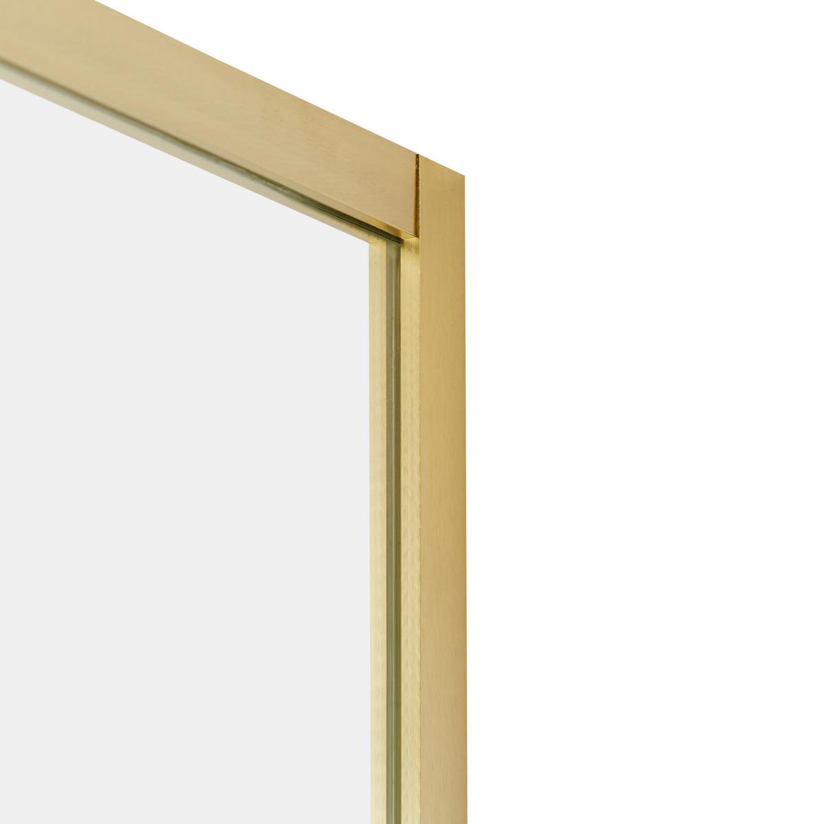 DUSCHKABINE 80/80/185 cm Gold Tela - Transparent/Goldfarben, Glas (80/80/185cm) - Beliani