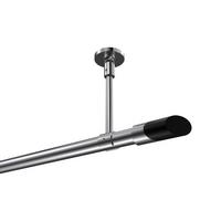GARDINENSTANGE Sonette Verano 260 cm (geteilt in 2 x 130 cm), 1-läufig, 20 mm Ø Chrom - Chromfarben/Schwarz, Metall (260cm) - INTERDECO