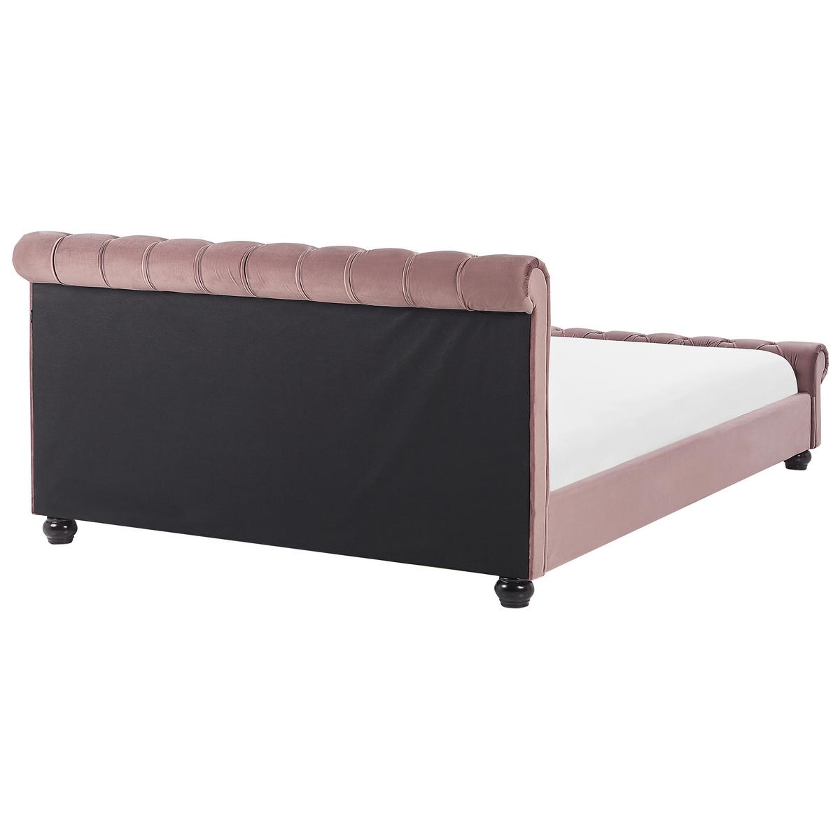 WASSERBETT 180/200cm Rosa Avallon - Pink, Textil (180/200cm) - Beliani