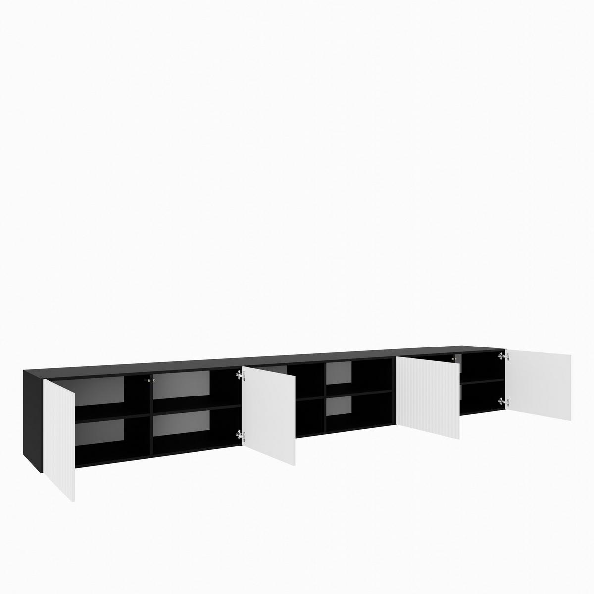 LOWBOARD VAREN 300/41/40 cm, Hängender TV-Schrank Anthrazit / Weiß - Anthrazit/Weiß, Holzwerkstoff (300/41/40cm) - MASSENO
