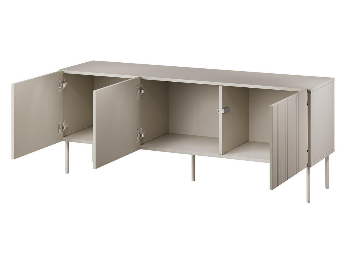 TV-LOWBOARD Isla 150 3D - Schwarz, Holzwerkstoff/Metall (151/60/40cm) - MIRJAN24