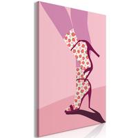 KUNSTDRUCK Rosa 60/90 cm - Pink/Lila, Textil (60/90cm) - KUNSTLOFT