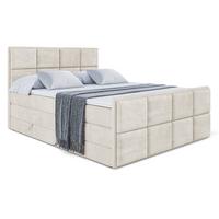 BOXSPRINGBETT NOVA-Z KING - 180 x 200 - H3/H4 - Ecru - Ecru, Holzwerkstoff (180/200cm) - ALTDECOR